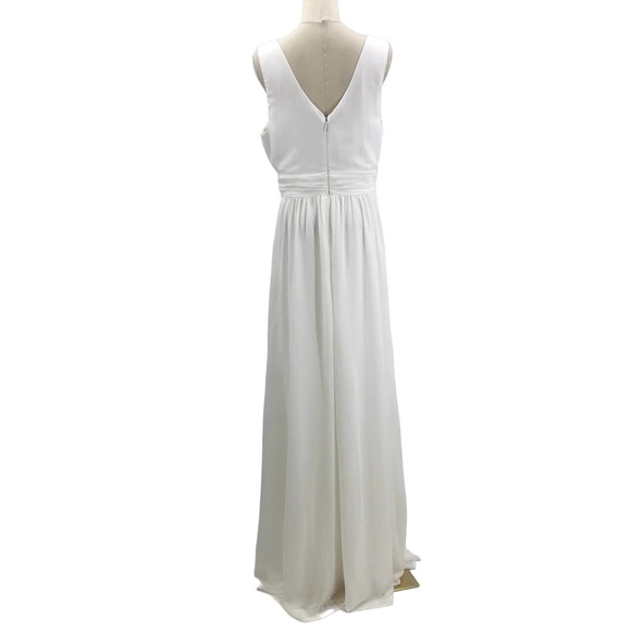 LULU'S XL White Thoughts of Hue Sleeveless Surplice Side Slit Dress NEW B150 - Picture 4 of 10